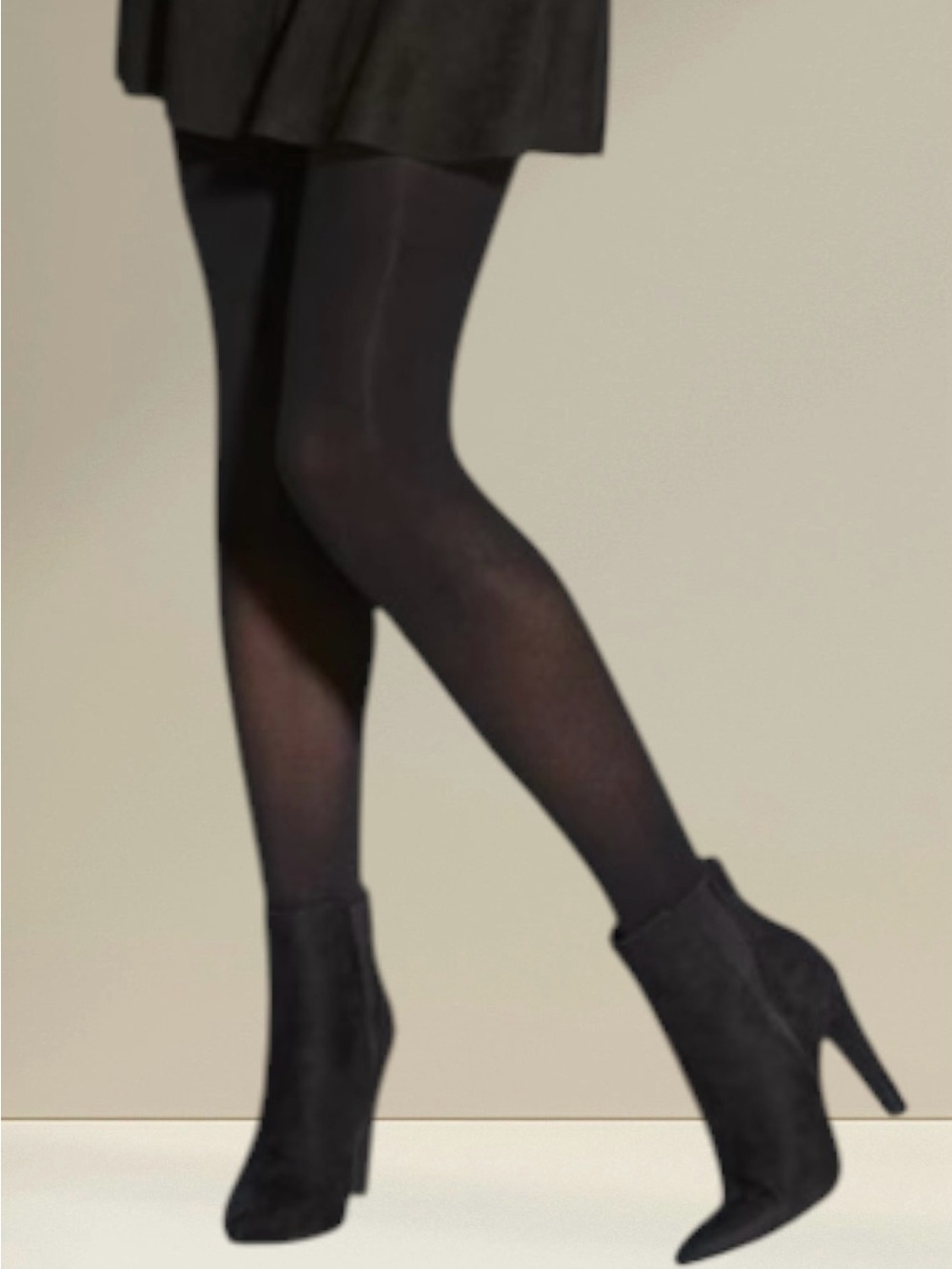 $8 Add-on | Size B | Comfy-Top 40 Denier Women's Tights - Black